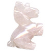 20mm Rose Quartz 3-D UNICORN Bead