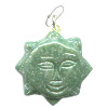 18mm Russian Amazonite SUN FACE Charm/Pendant Bead - with Loop & Bail