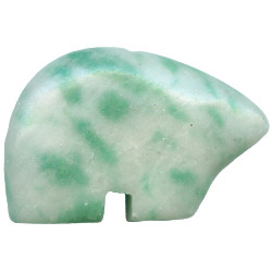 20x30mm Russian Amazonite Zuni BEAR Animal Fetish Bead