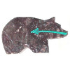 18x34mm Purple Serpentine *Heart-Line* BEAR Animal Fetish Pendant/Focal Bead