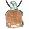 20x30mm Aragonite & Tree Agate TURTLE Pendant/Focal Bead