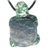 20x30mm Fluorite & Tree Agate TURTLE Animal Fetish Pendant