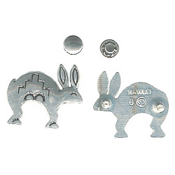 25x28mm Nickel Silver Southwest Rabbit (Rivet Back) CONCHO, RIVET, SPOT Component