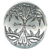 22mm *Vintage* Antiqued Nickel Silver Southwest Style (Rivet-Back) CONCHO, RIVET, SPOT Component