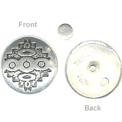22mm *Vintage* Antiqued Nickel Silver Southwest Style (Rivet-Back) CONCHO, RIVET, SPOT Component