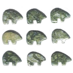 8x11mm Ryolite ZUNI BEAR Animal Fetish Beads