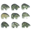 8x11mm Ryolite ZUNI BEAR Animal Fetish Beads