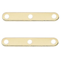 4x20mm Gold Plated 3-Hole SPACER BARS