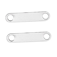 4x12mm Nickel Plated 2-Hole SPACER BARS