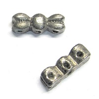 4x13mm Pewter 3-hole Fancy SPACER BARS