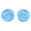 15mm Sky Blue Chalcedony Quartz Carved Floral ROSE Beads