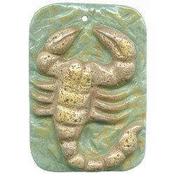 8x36x51mm Succor Creek Jasper Carved SCORPION Focal / Pendant Bead