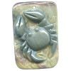 13x35x38mm Succor Creek Jasper Carved CRAB Focal / Pendant Bead