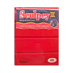 2 oz. Sculpey III Red Hot Red (S302 583) POLYMER CLAY