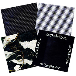 Paper Pizazz® 11¾ x 12 *Black & White* Patterned SCRAPBOOK PAPER Assortment