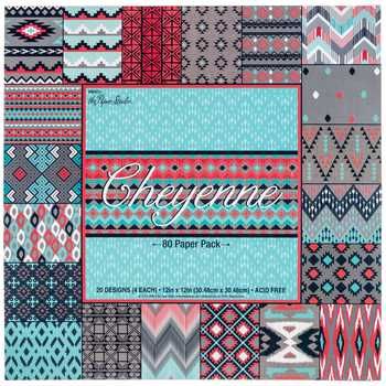 The Paper Studio® 80/Sheets 12"x12" "Cheyenne" Printed SCRAPBOOK PAPER Assortment