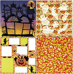 Paper Pizazz® 11¾ x 12 *Halloween* Printed SCRAPBOOK PAPER Assortment