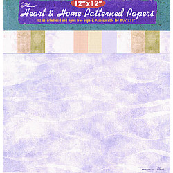 Remember When® Heart & Home 12x12 *Patterned & Solids* SCRAPBOOK PAPER Assortment