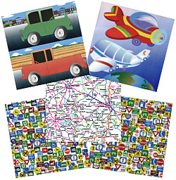 Paper Pizazz®  11¾ x 12 *Travel* Themed Printed SCRAPBOOK PAPER Assortment