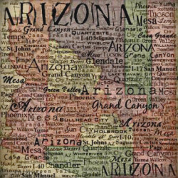 Stamping Station® 12x12 *Arizona Map* Patterned SCRAPBOOK PAPER