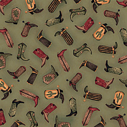 Creative Imaginations® 12x12 *Cowboy Boots* Patterned SCRAPBOOK PAPER