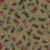 Creative Imaginations® 12x12 *Cowboy Boots* Patterned SCRAPBOOK PAPER