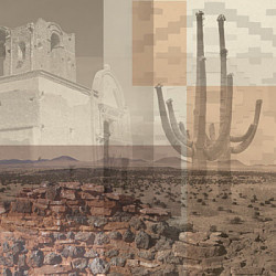 Paper House® 12x12 Southwest *Arizona Collage* Printed SCRAPBOOK PAPER