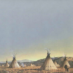 SugarTree® 12x12 *Plains Teepees* Printed SCRAPBOOK PAPER