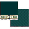 EMC® 11¾ x 12 *Blue Bead Border* & *Blue Zapotec* Companion SCRAPBOOK PAPER Set