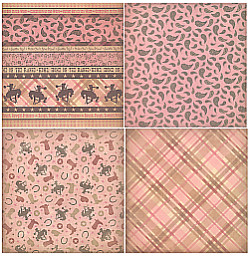 Creative Imaginations® 12x12 *Cowgirl* Double-Sided Companion SCRAPBOOK PAPER Set