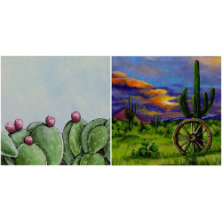 Scrapbookers Painted Page® *Desert Cactus & Desert Sunset* Companion SCRAPBOOK PAPER Set