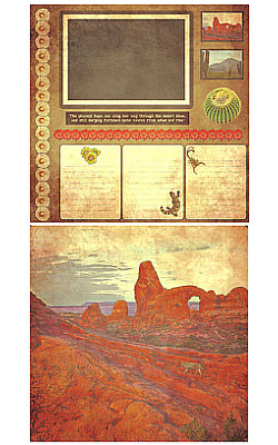 Scrap Your Trip® 12x12 *Southwest Elements* & *Southwest Landscape* Companion SCRAPBOOK PAPER Set