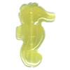 14x27mm Olive New Jade Serpentine SEAHORSE Animal Fetish Bead