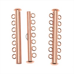 41.5mm Seven Ring/Strand Copper Tone SLIDER TUBE CLASP