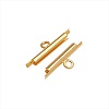 Miyuki 15mm Gold Plated SLIDE END TUBES