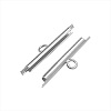 Miyuki 20mm Silver Plated  SLIDE END TUBES