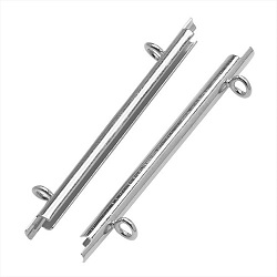 Miyuki 35mm Silver Plated SLIDE END TUBES