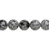 12mm Snowflake Obsidian ROUND Beads