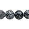 14mm Snowflake Obsidian ROUND Beads