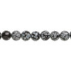 6mm Snowflake Obsidian ROUND Beads