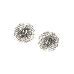 12mm Silver Plated Brass FILIGREE ROUND Beads