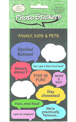 Sandylion® *Family* Talk Bubbles Photo STICKERS