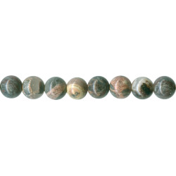 4mm Silver Leaf Jasper ROUND Beads