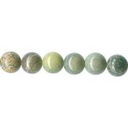 6mm Silver Leaf Jasper ROUND Beads