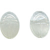 10x13mm Snow/Milky Quartz SCARAB, BEETLE Beads