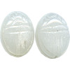 13x18mm Snow/Milky Quartz SCARAB, BEETLE Beads