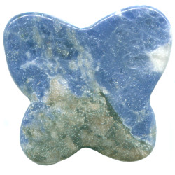 19x24mm Sodalite BUTTERFLY, MOTH Animal Fetish Bead
