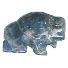 15x22mm 3-D Sodalite BUFFALO Animal Fetish Bead