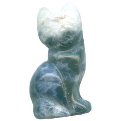 15x22mm Sodalite 3-D CAT Animal Fetish Bead