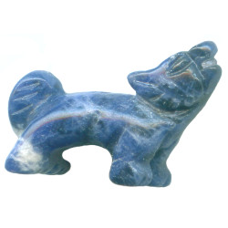 18x24mm Sodalite 3-D COYOTE/WOLF Animal Fetish Bead